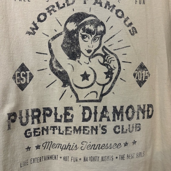 Purple Diamond Gentleman Club Tshirt - Picture 3 of 9